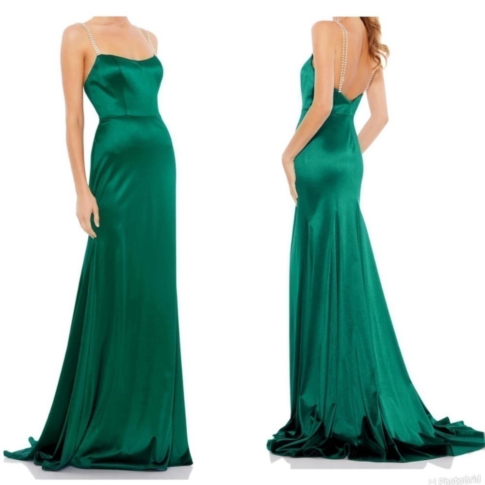 Mac Duggal Satin Sheath Gown
